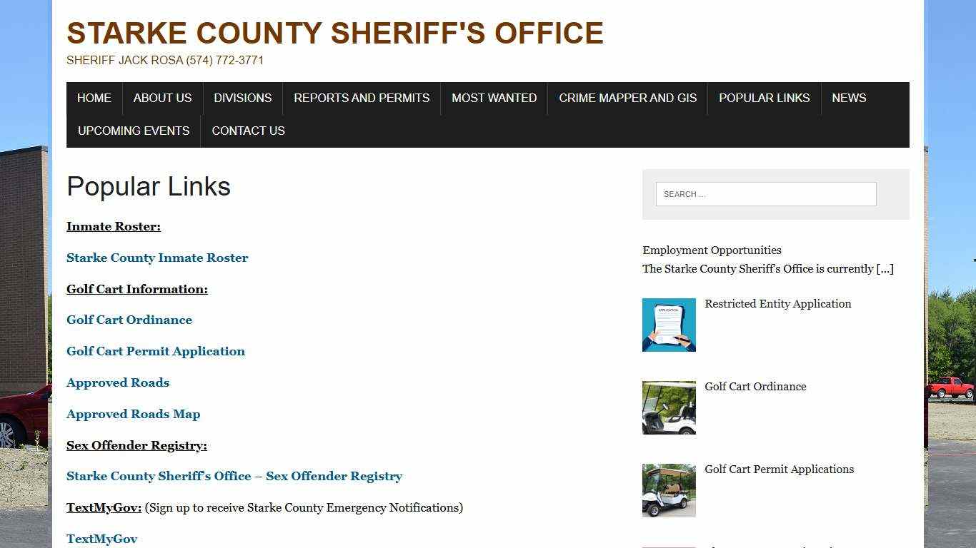 Popular Links – Starke County Sheriff’s Office